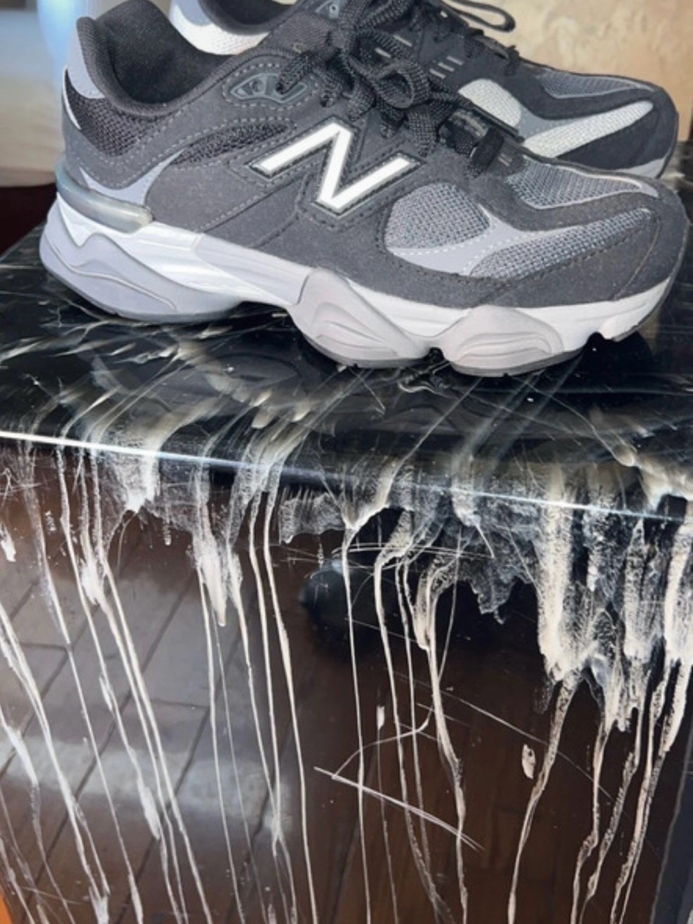Women New Balance Gray and White Sneakers